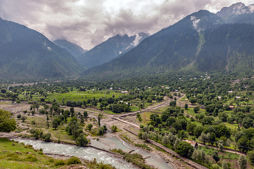 View of the mountainous landscape of the Himalayas,,Zozila Pass,Jammu and Kashmir, Ladakh Region, Tibet,India,Nikon D3x