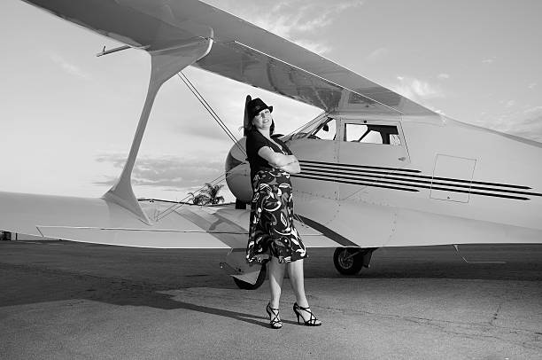 istock Woman and Aircraft 112804660