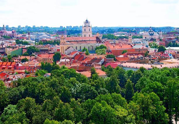 istock Druskininkai architecture in summer Lithuania under blue summer sky 1128049792