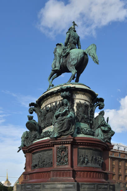 istock Baroque Monument to Russian Emperor Nikolay I on St Isaac's Square 1128050001