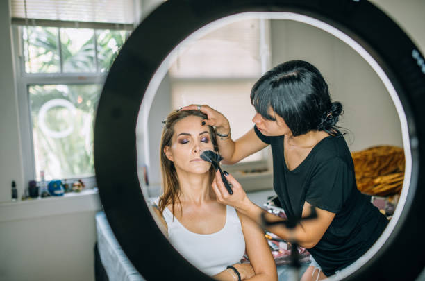 istock Millennial generation Mexican woman has make up business 1128051530