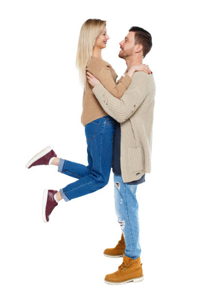 istock Side view of a stylish couple. 1128055311