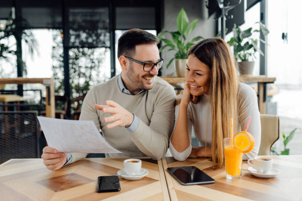 Casual conversation stock photo