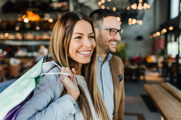 istock Young couple in shopping 1128055972