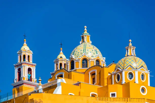 Beautiful church known as Our Lady of Remedies in Cholula, Mexico