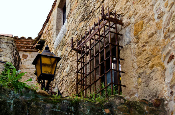 Views of the charming lampposts of the village of Pals de la Costa Brava