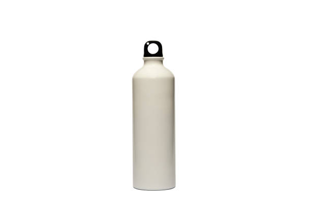 istock A durable, high-quality, reusable white stainless steel bottle on an isolated white background as an alternative to plastic bottles. Toxin, BPA, a plastic waste-free option for drinking tap water at home or in the office. 1128062523