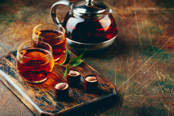 istock Chocolate Candies Assortment and tea 1128065515