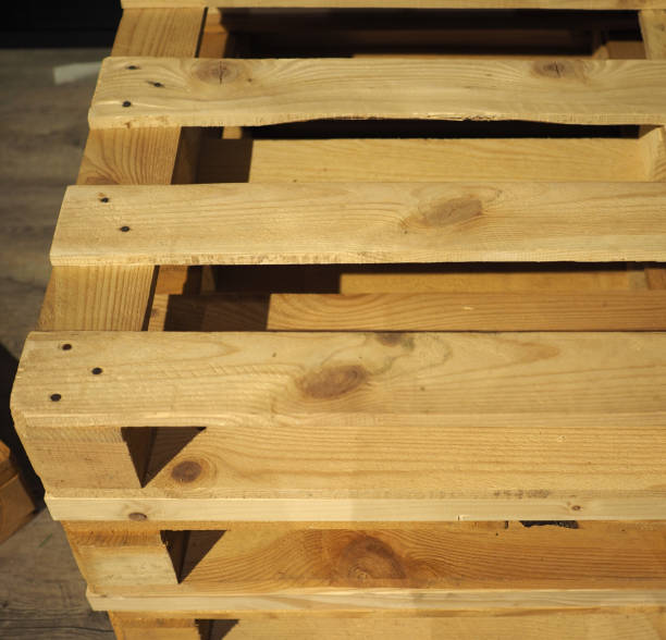 istock wooden pallet skid 1128065940