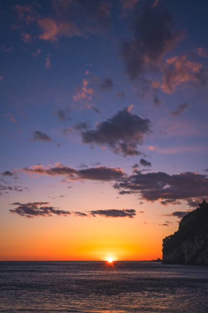 istock Beautiful sunset over the cliffs in Petrovac 1128066178