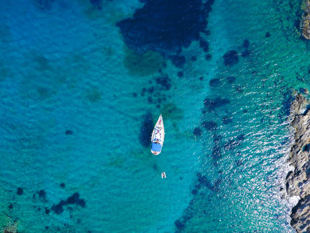 istock Sailing boar in the seas 1128067439