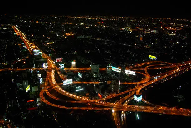 Photo of Night Bangkok, cityscape of the eastern city