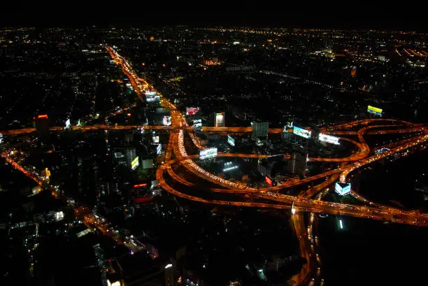 Photo of Night Bangkok, cityscape of the eastern city