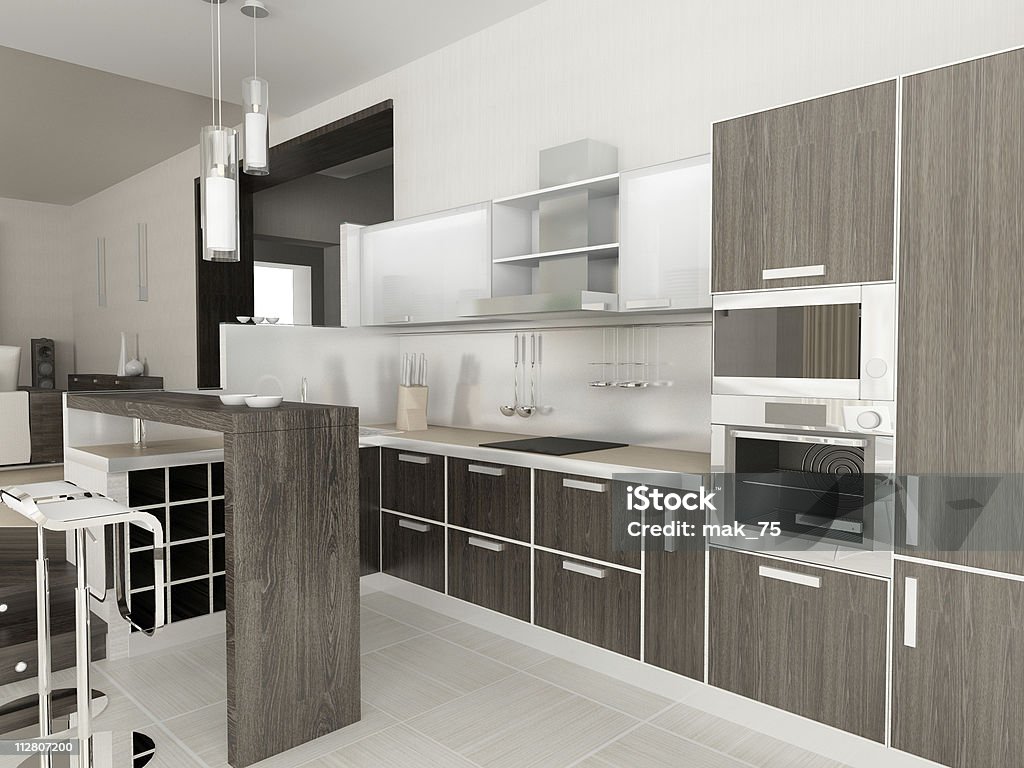 Cozinha - Royalty-free Apartamento Foto de stock