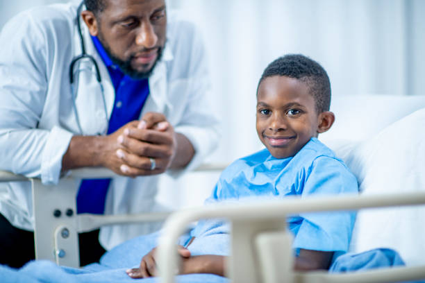 istock Patient In Hospital Bed 1128072163