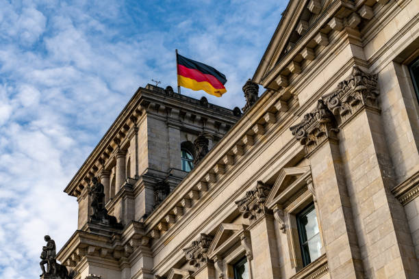 istock German Flag on the Reichstag Building 1128074293