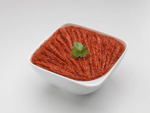 istock Turkish Breakfast tomato sauce, Acuka, Acika, Muhammara 1128074507