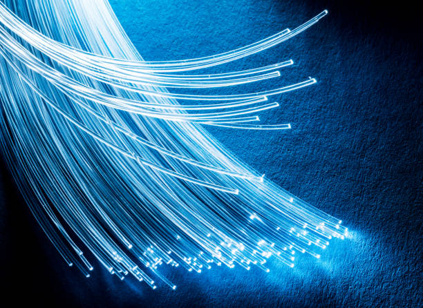 istock Bundle of optical fibers with lights in the ends. 1128075910