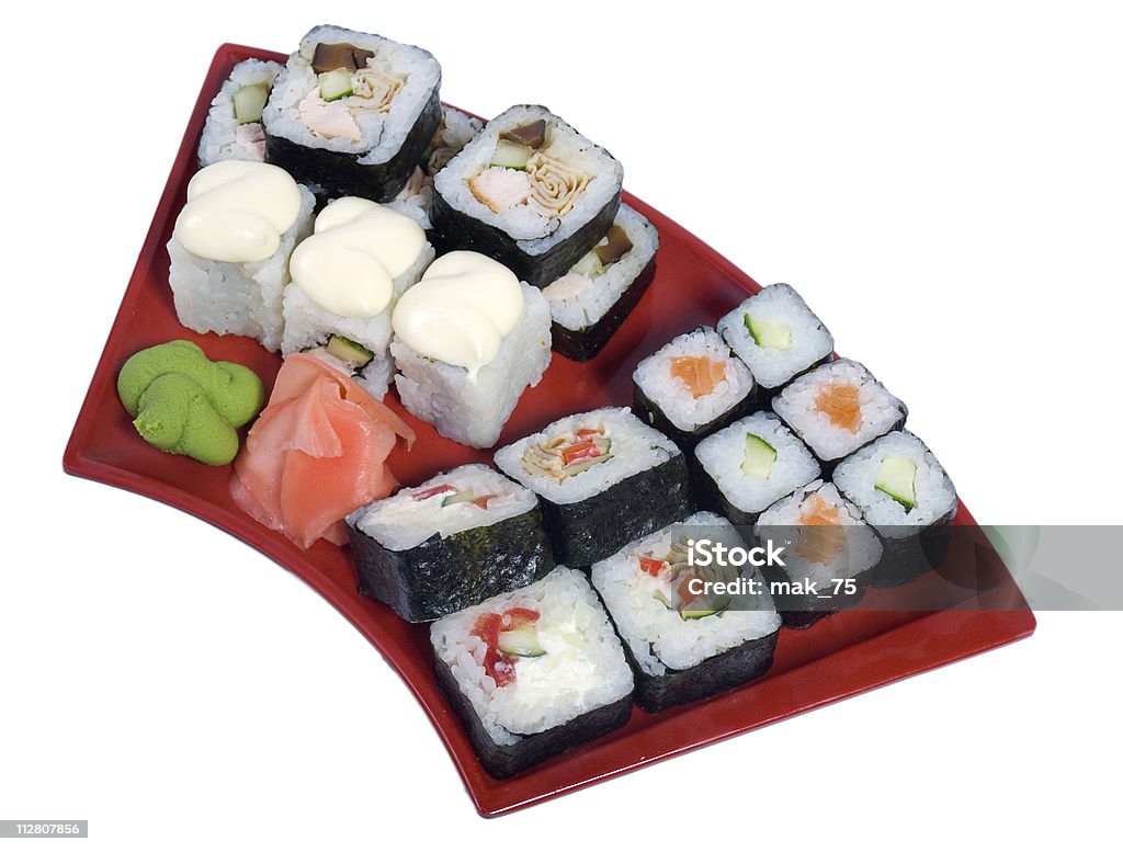 rolled and sushi  Appetizer Stock Photo