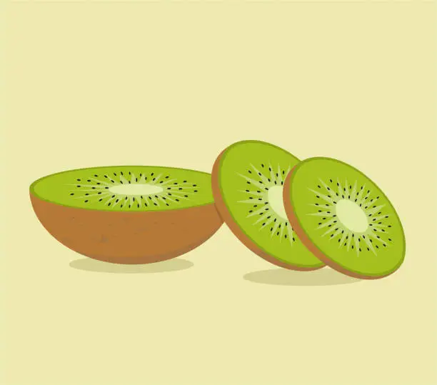 Vector illustration of Kiwi fruit vector illustration