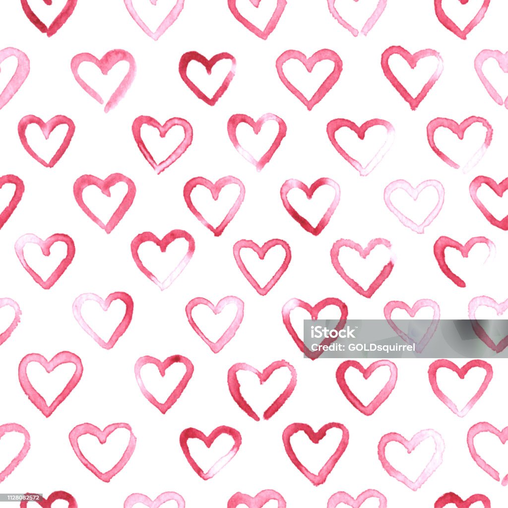 Hình Trái Tim Màu Đỏ Phác Thảo Trên Thẻ Giấy Trắng Được Sắp Xếp ...