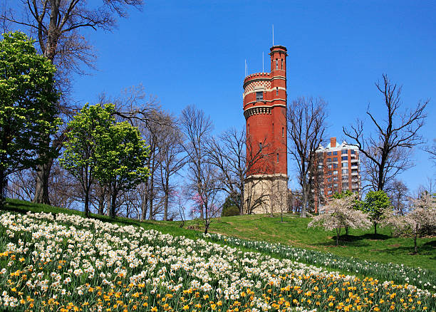 Eden Park Water Tower stock photo