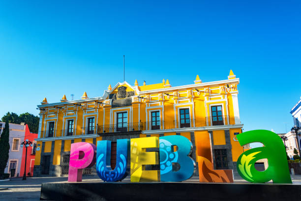 istock Puebla Sign and Theater 1128095888