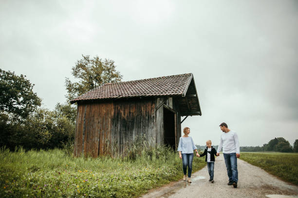 istock Happy family in nature 1128099025