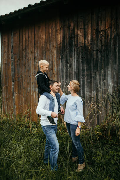 istock Happy family in nature 1128099807