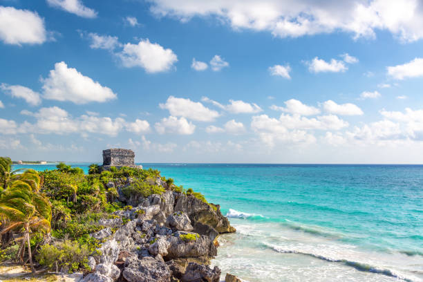 istock Tulum Ruins and Caribbean Sea 1128105020