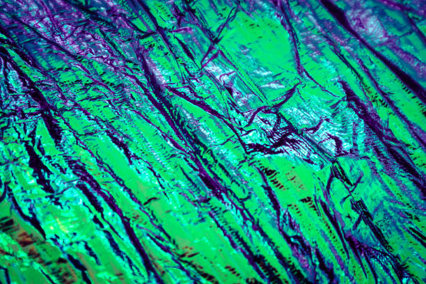 istock Holographic abstract neon textured background. 1128107838