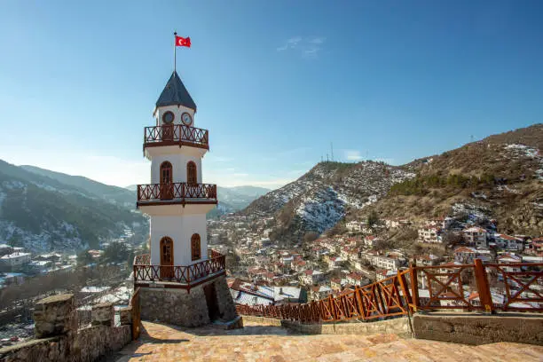 Goynuk / Bolu / Turkey, travel concept photo.Victory Tower (Zafer Kulesi)