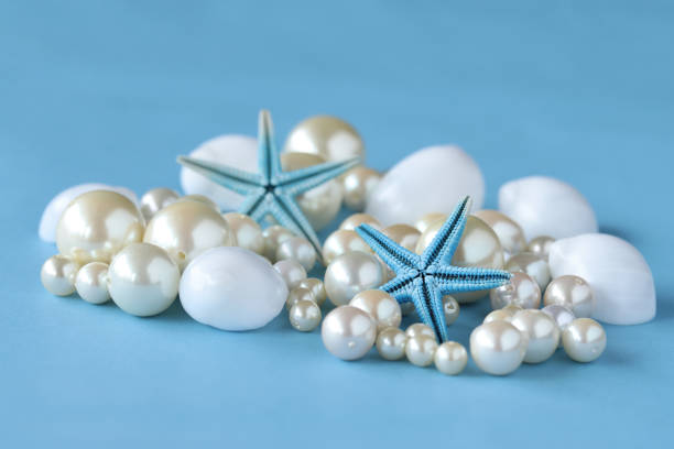 images de l’été (poisson étoiles et perle) - pearl shell starfish beach photos et images de collection