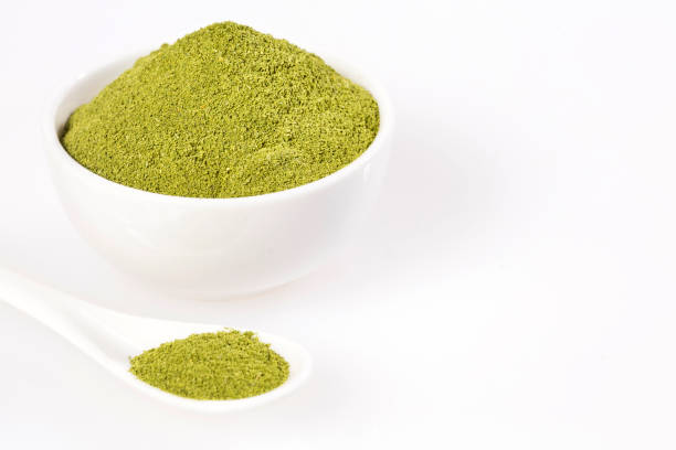 istock Stevia leaf powder - Stevia rebaudiana. 1128118889
