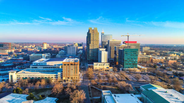 istock Raleigh North Carolina NC Skyline at Sunrise 1128119013
