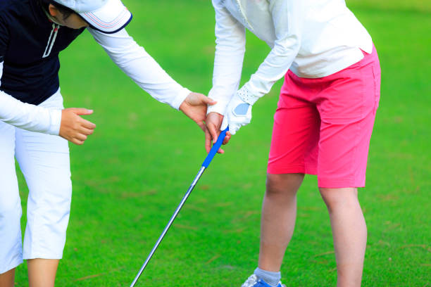 istock Golf lessons and Japanese women 1128120336
