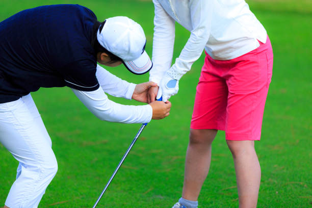 istock Golf lessons and Japanese women 1128120347