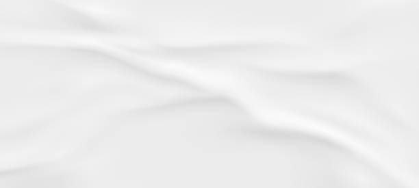 морщинистая ткань фон. белый вектор волнистой ткани. - backgrounds linen textured gray stock illustrations