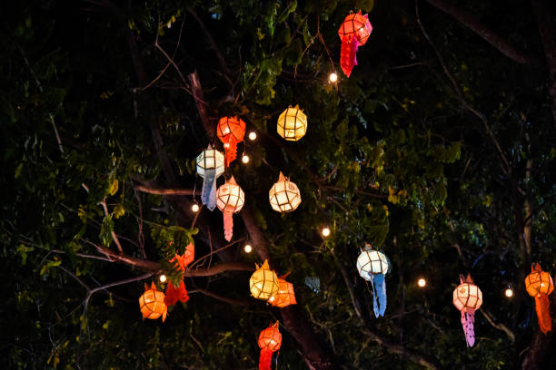 istock Lanterns for both Thai and Chinese happiness festivals 1128121491