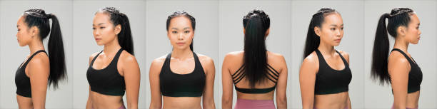 istock Asian Woman before applying make up hair style 1128129521