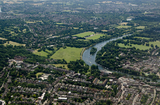 istock River Thames at Richmond, aerial view 1128139841