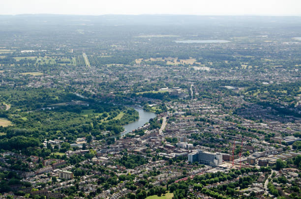 istock River Thames at Twickenham, aerial view 1128139851