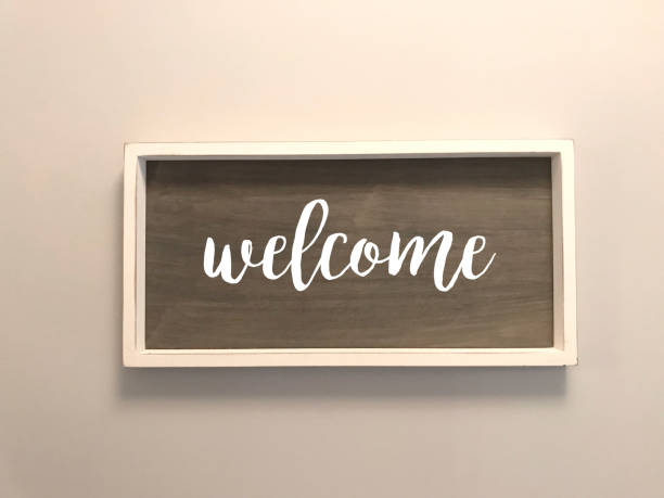 Welcome Word Art welcome home sign welcome calligraphy stock pictures, royalty-free photos & images