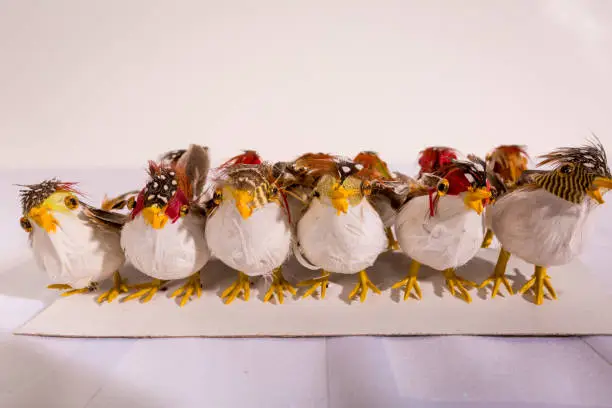 A set of birds for decorating a holiday, wedding or party