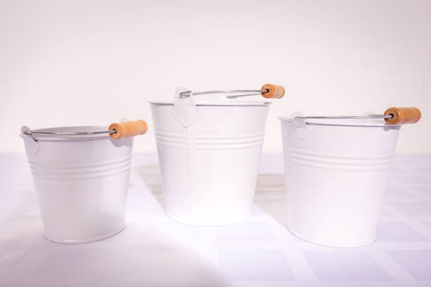 istock Set of decorative buckets 1128143580