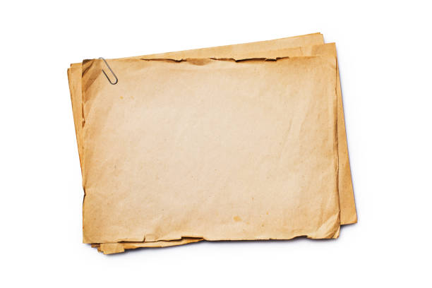 istock Mockup of empty old vintage paper sheets 1128156210