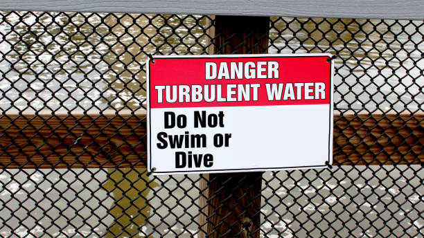 istock Danger Turbulent Water Sign 1128160861