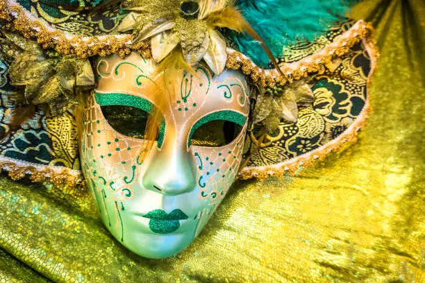typical venetian female carnival mask