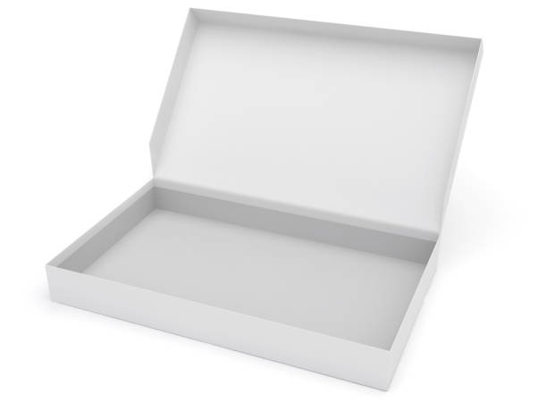 otwórz pudełko papierowe - gift box three dimensional shape box blank zdjęcia i obrazy z banku zdjęć