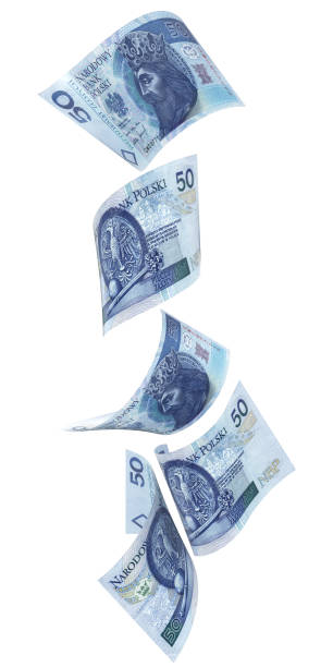 istock 50 Zloty notes in vertical order - 3d illustration 1128171519